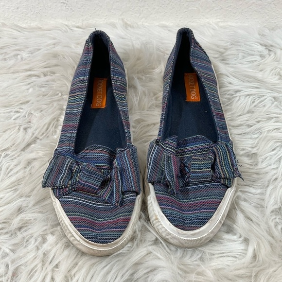 Rocket Dog Shoes - ROCKET DOG Clarita Blue with Multicolor Stripes Slip On Women’s Size 8
